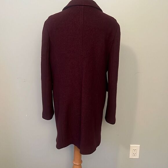 Lands' End Women's Brown Wool Blend Button Front Coat - Picture 6 of 12